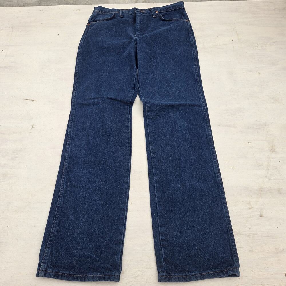 Vintage Wrangler Jeans Mens Size 33X34 Cowboy Cut Blue Western 936PWD